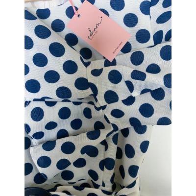 Sukienka Tiger Model - lata 60-te, niebieska, biała, coham vintage sklep, online second hand