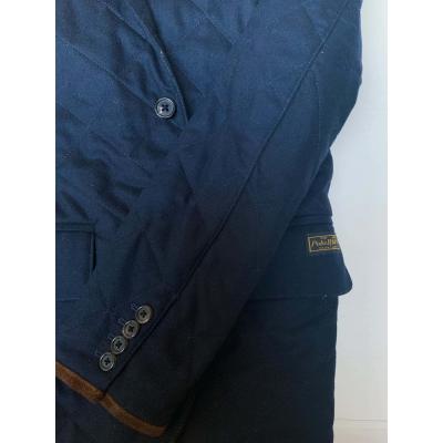 Marynarka Polo Ralph Lauren, granatowa, pikowana, klasyczna elegancja, coham vintage sklep online